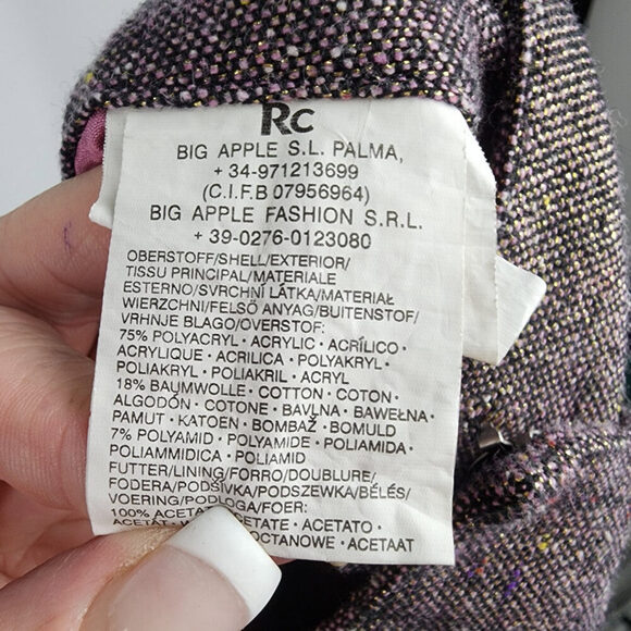 Vintage R Collection Purple Metallic Wide Leg Dress Pants Size 4 - Picture 8 of 9